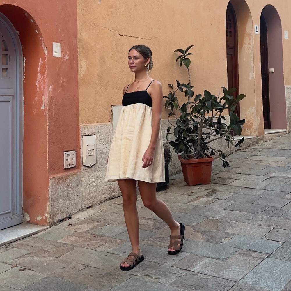 DISSH ELENA BUTTERMILK LINEN MINI DRESS - 4 / BUTTER